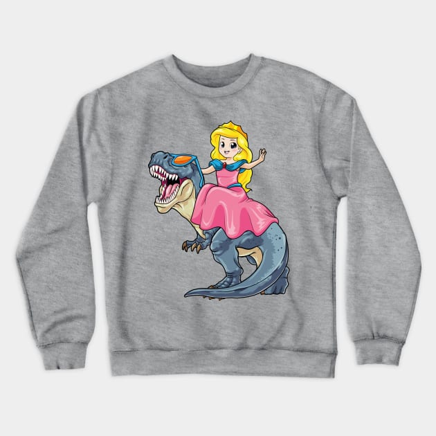 Prehistoric Princess Adventure Crewneck Sweatshirt by GoshWow 